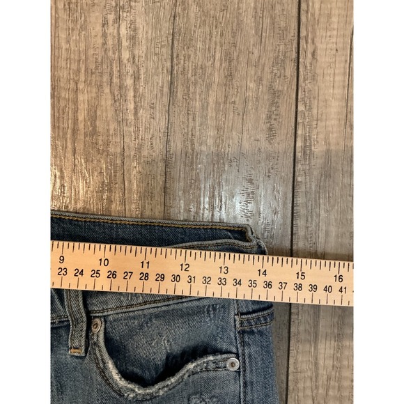 7 For All Mankind Ultra High Rise Dojo Wide Leg Jeans Distressed Size 28 - Picture 4 of 11